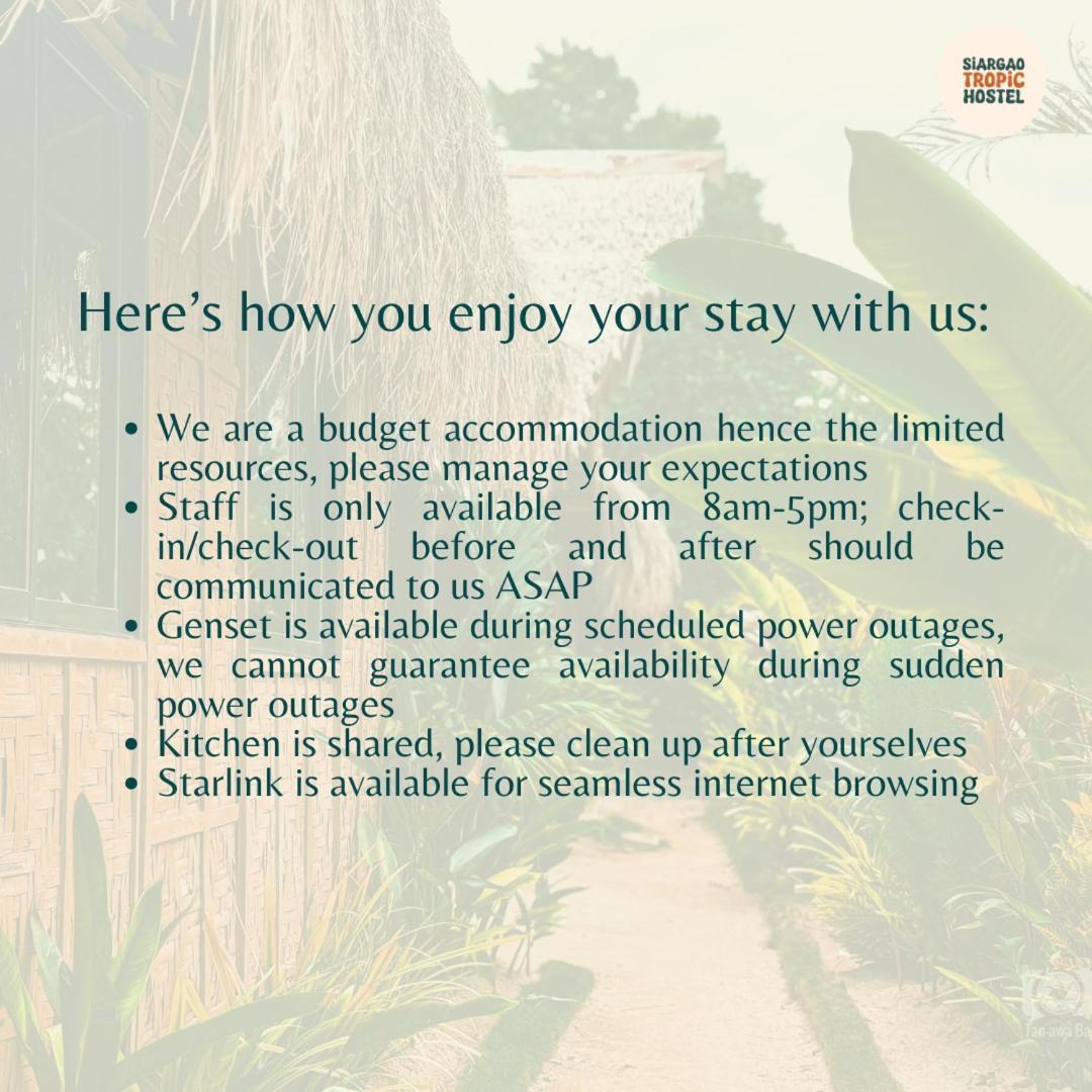 Siargao Tropic Hostel General Luna  Bagian luar foto